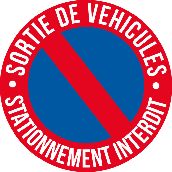 Autocollants signalétiques stationnement interdit pour tout véhicule