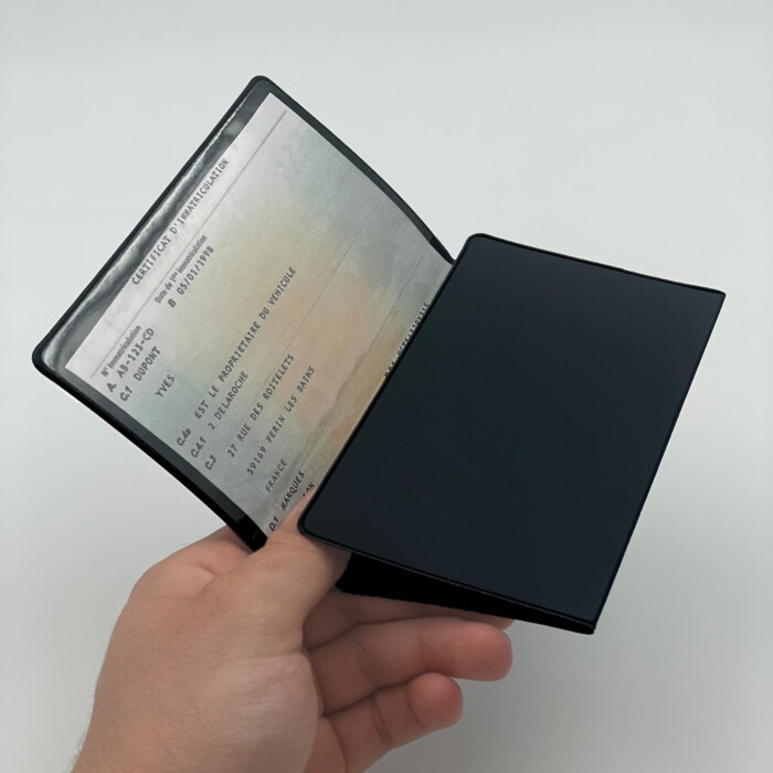 Pochette etui carte grise Noire